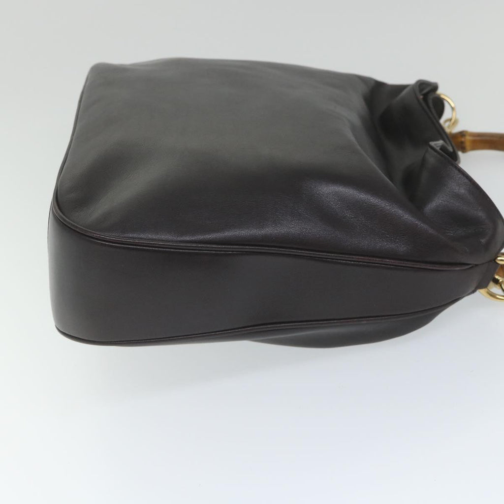 GUCCI Bamboo Shoulder Bag Leather Purple 001 2118 1577 bs8758