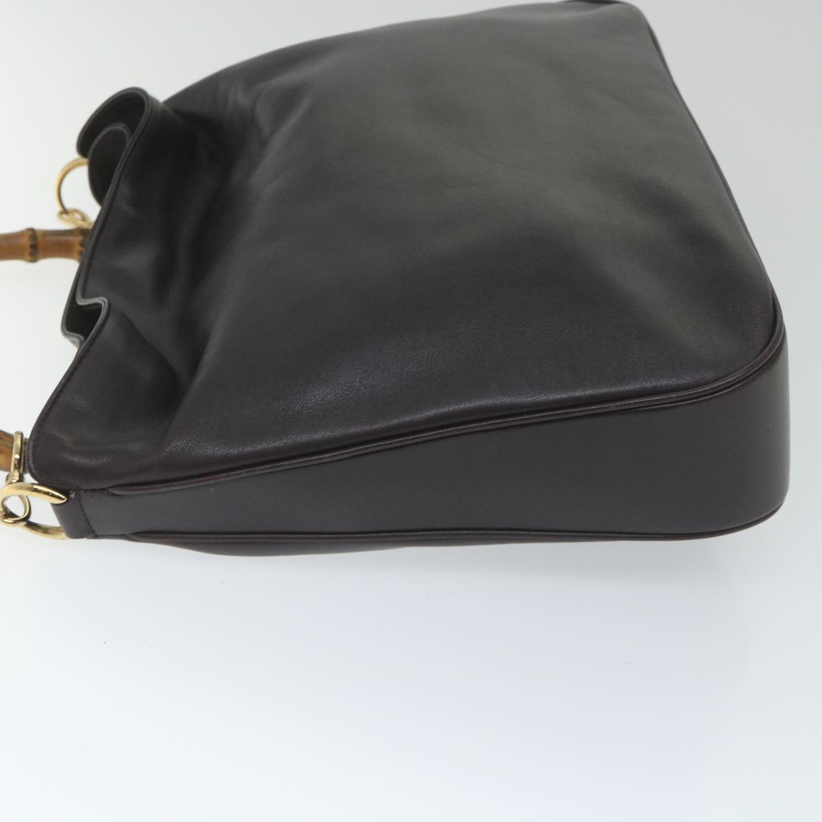GUCCI Bamboo Shoulder Bag Leather Purple 001 2118 1577 bs8758