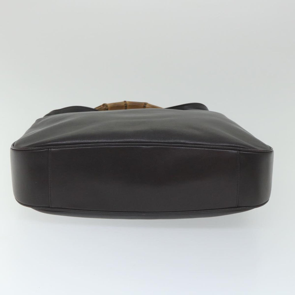 GUCCI Bamboo Shoulder Bag Leather Purple 001 2118 1577 bs8758