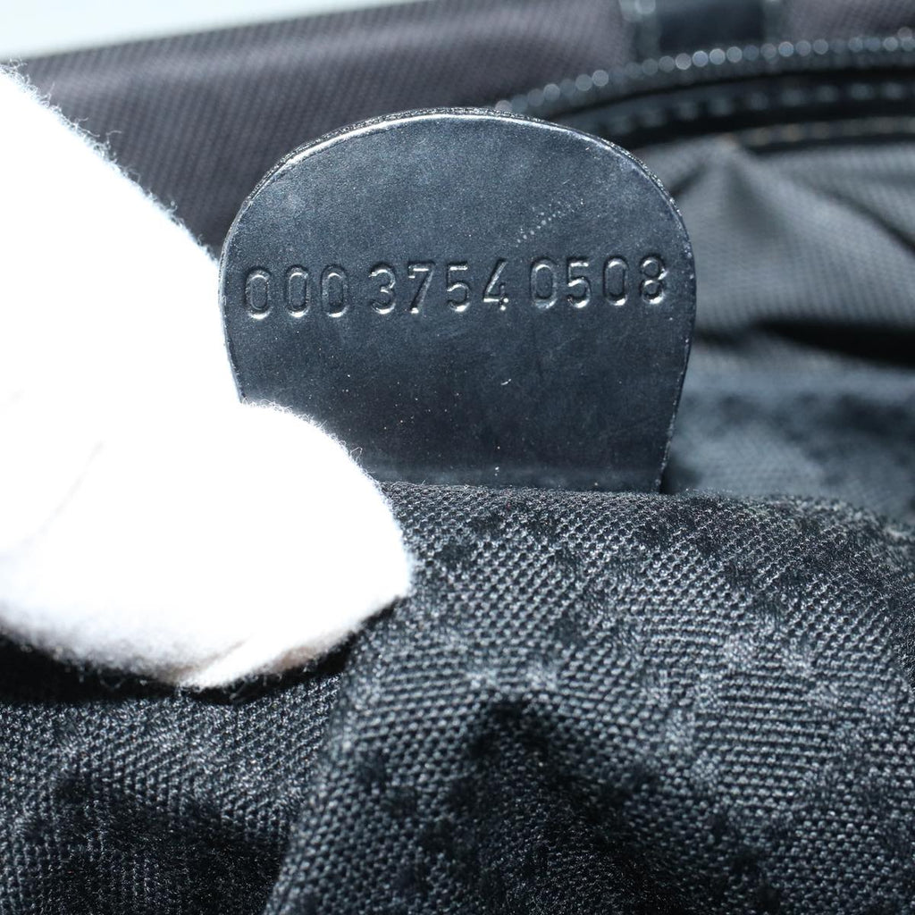 GUCCI Bamboo Hand Bag Nylon Black 000 3754 0508 bs8770