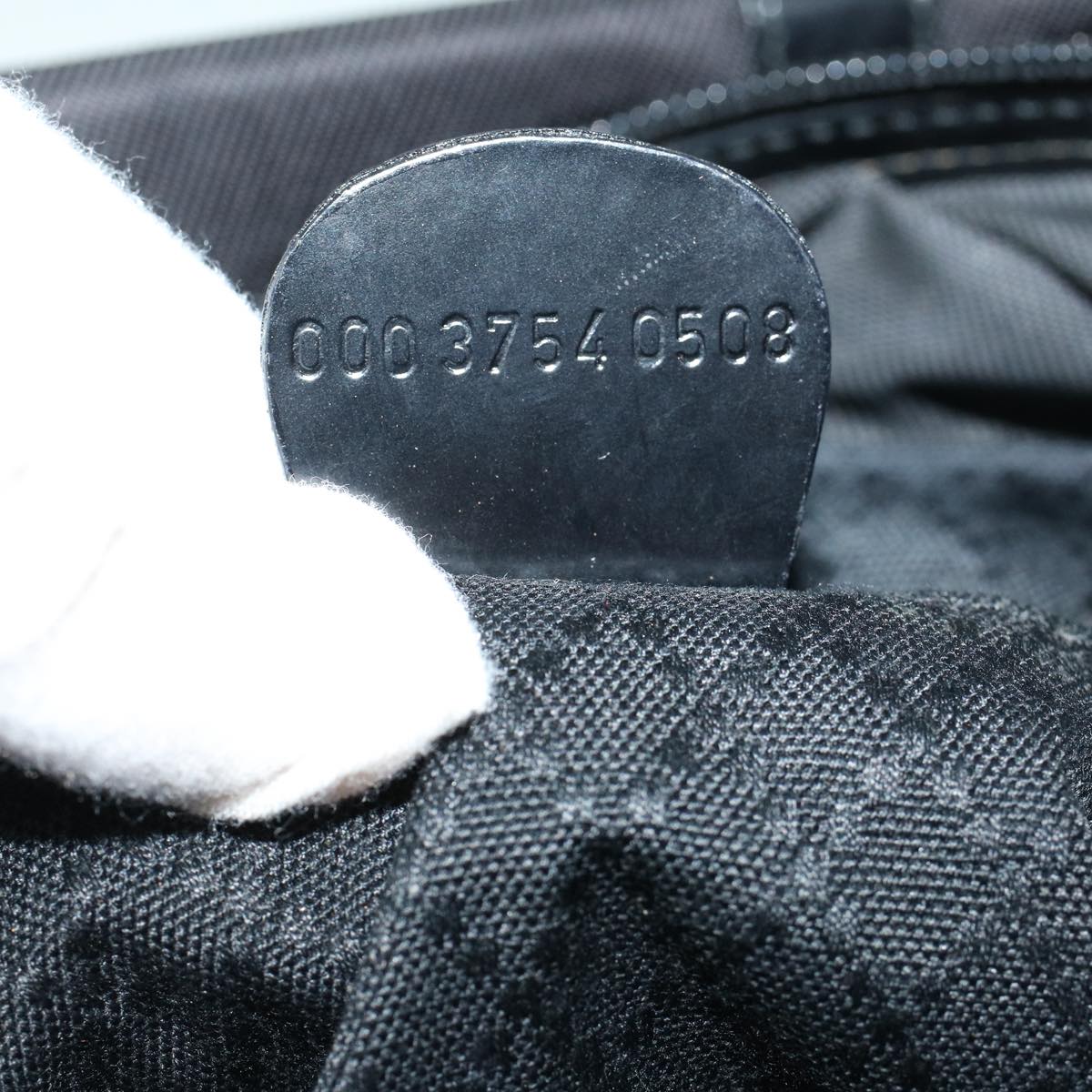 GUCCI Bamboo Hand Bag Nylon Black 000 3754 0508 bs8770