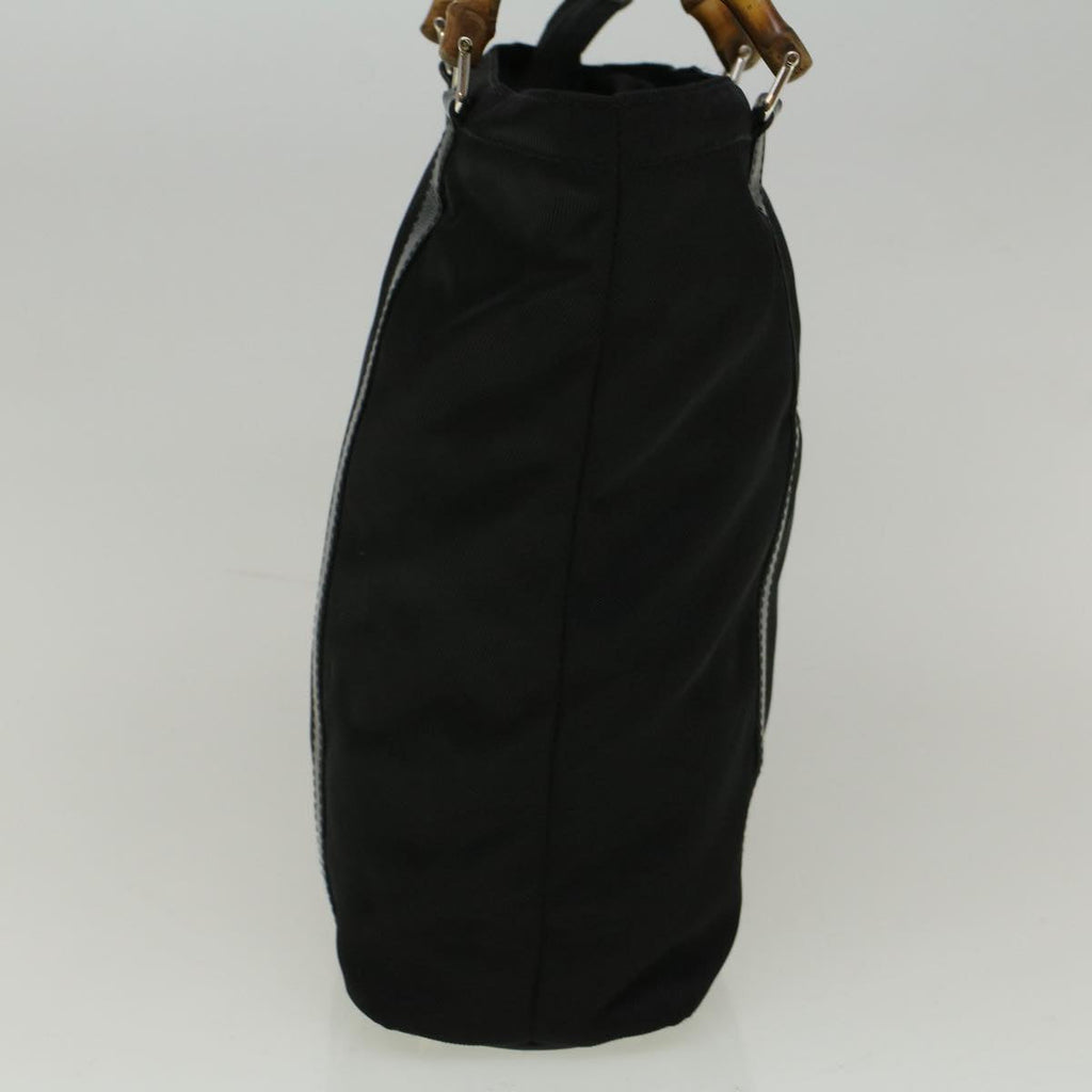 GUCCI Bamboo Hand Bag Nylon Black 000 3754 0508 bs8770