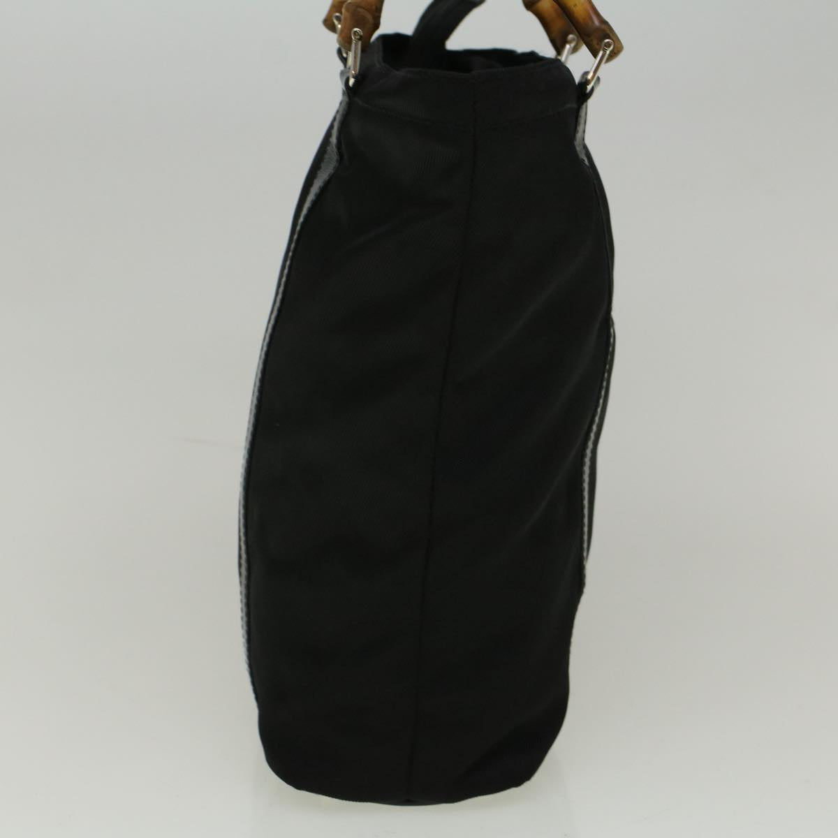 GUCCI Bamboo Hand Bag Nylon Black 000 3754 0508 bs8770