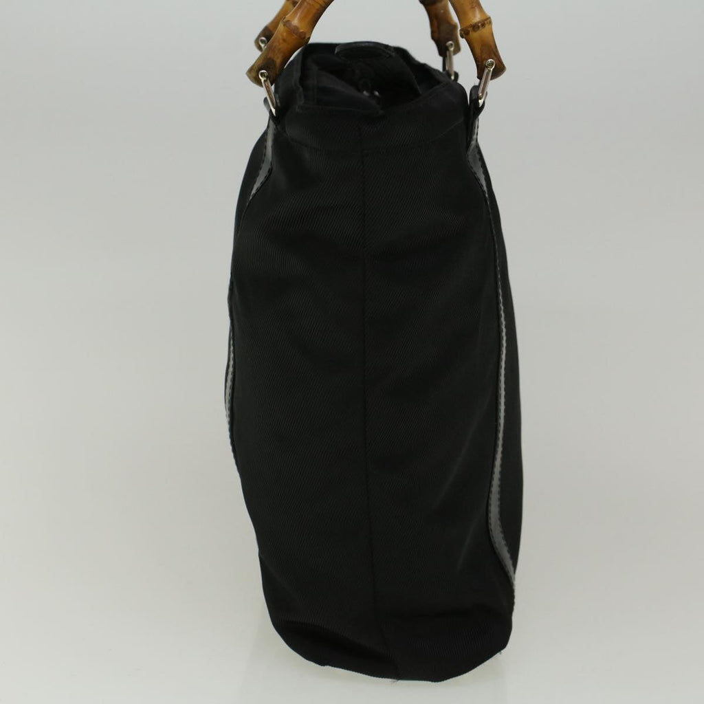 GUCCI Bamboo Hand Bag Nylon Black 000 3754 0508 bs8770
