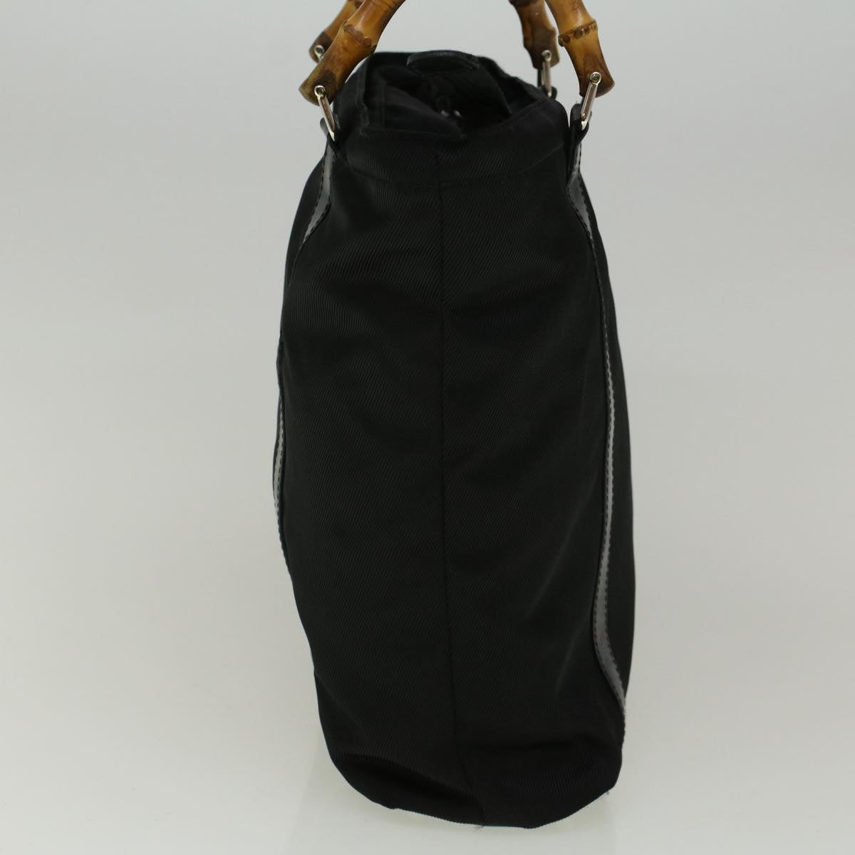 GUCCI Bamboo Hand Bag Nylon Black 000 3754 0508 bs8770