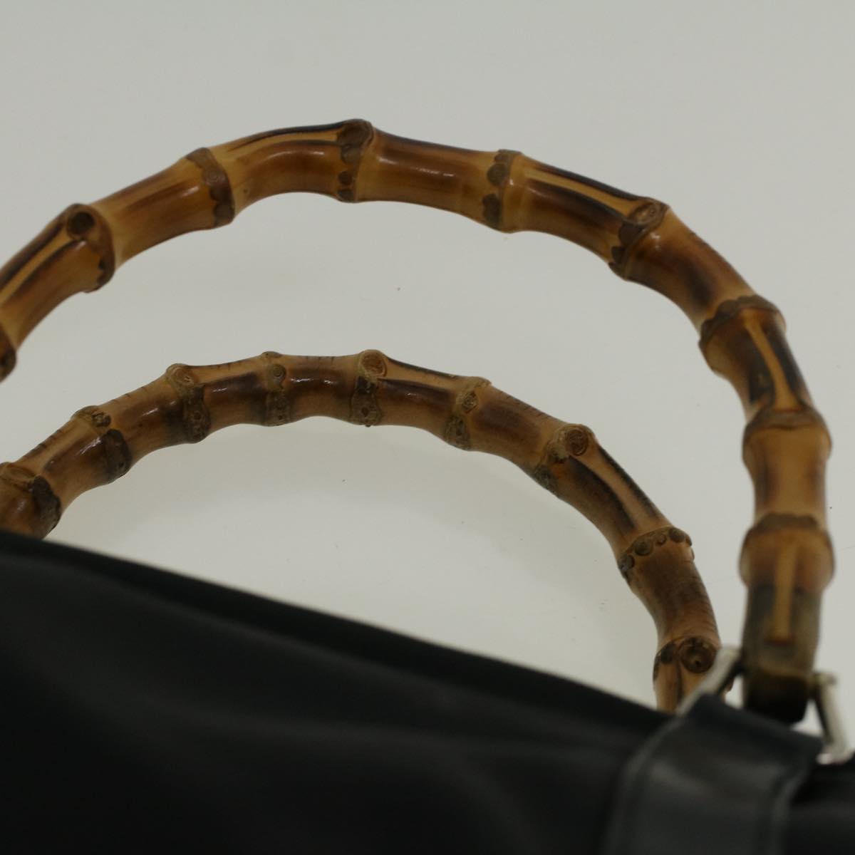 GUCCI Bamboo Hand Bag Nylon Black 000 3754 0508 bs8770