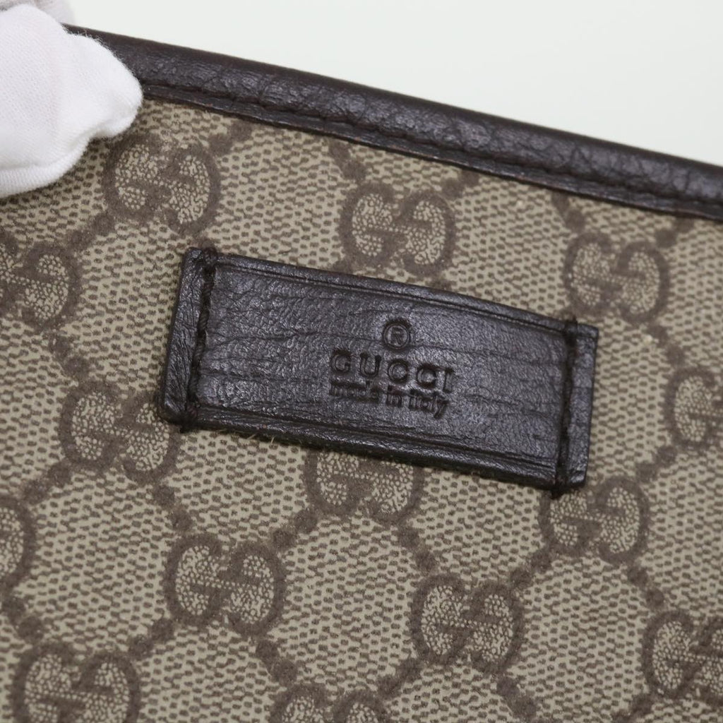 GUCCI GG Supreme Tote Bag PVC Leather Beige 181084 bs8773