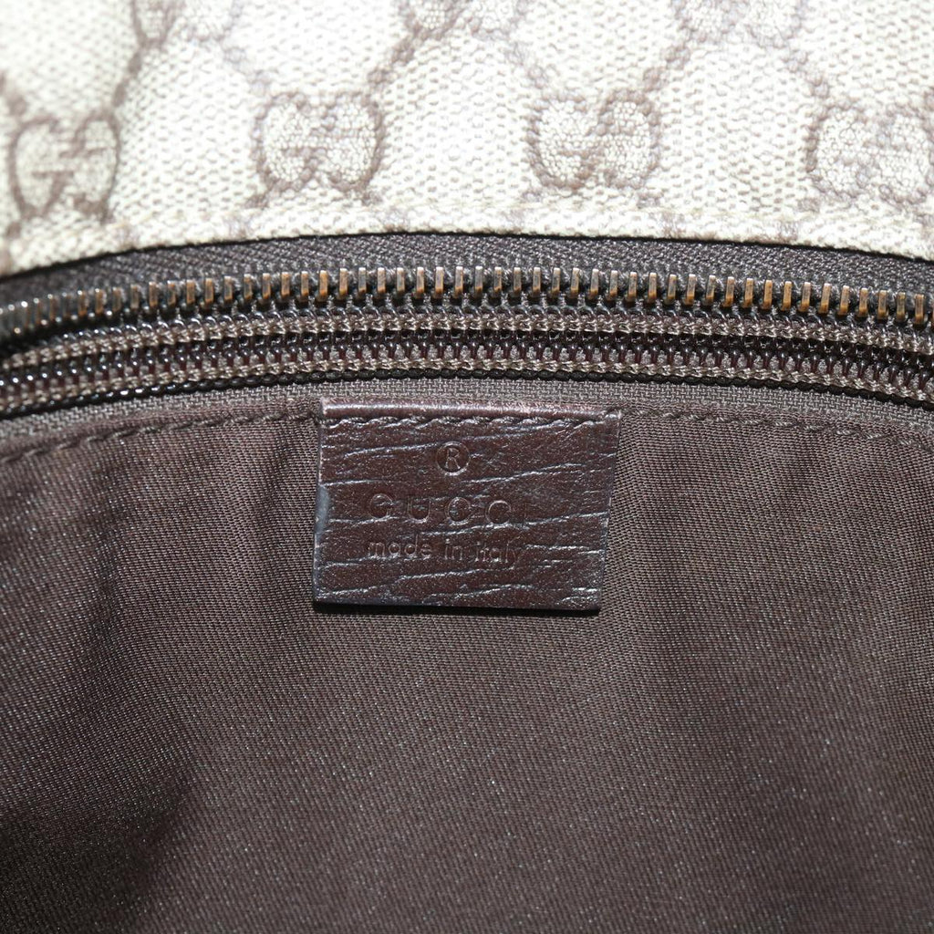 GUCCI GG Supreme Tote Bag PVC Leather Beige 181084 bs8773