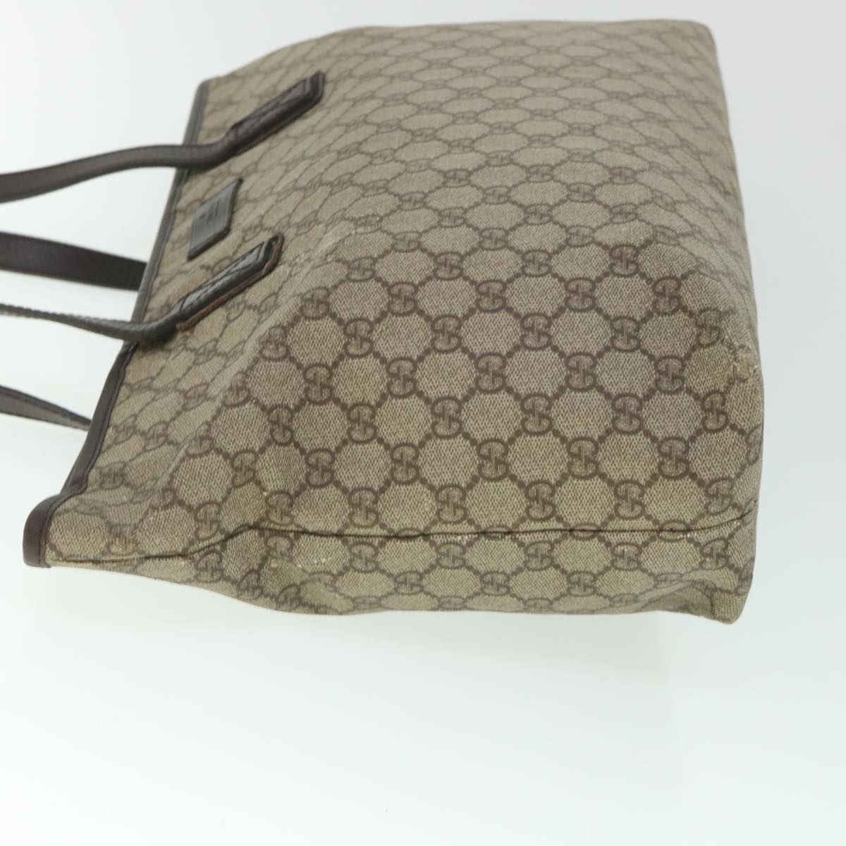 GUCCI GG Supreme Tote Bag PVC Leather Beige 181084 bs8773