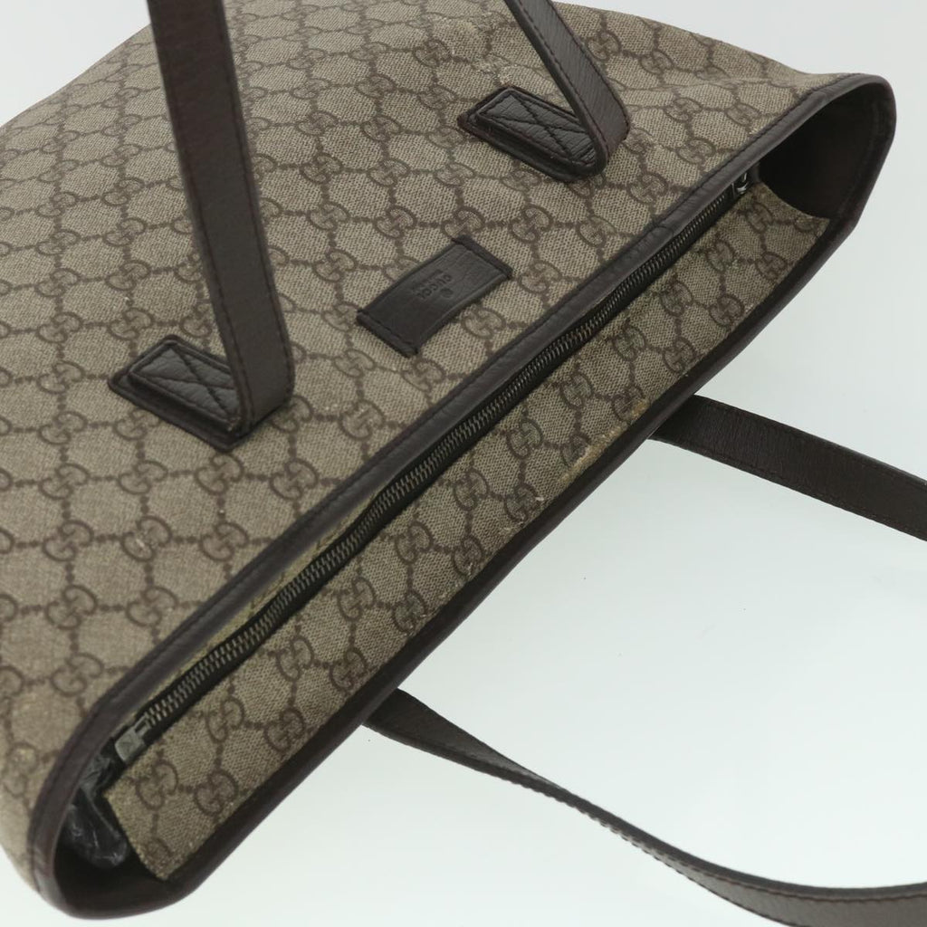 GUCCI GG Supreme Tote Bag PVC Leather Beige 181084 bs8773