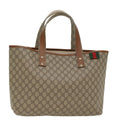 GUCCI GG Supreme Tote Bag PVC Leather Beige 211134 bs8774