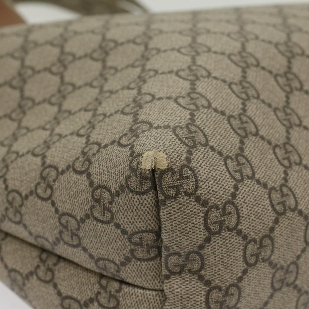 GUCCI GG Supreme Tote Bag PVC Leather Beige 211134 bs8774
