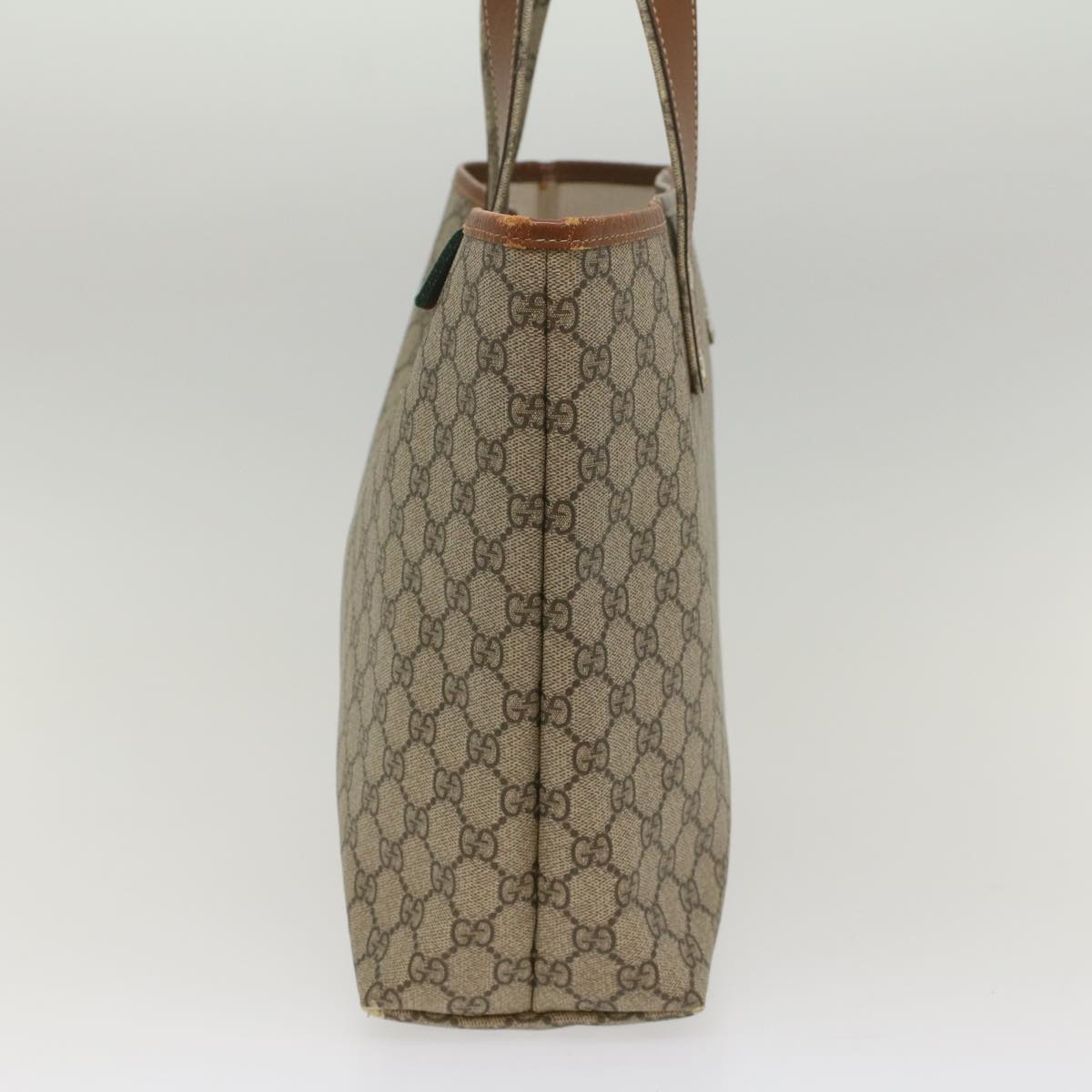 GUCCI GG Supreme Tote Bag PVC Leather Beige 211134 bs8774