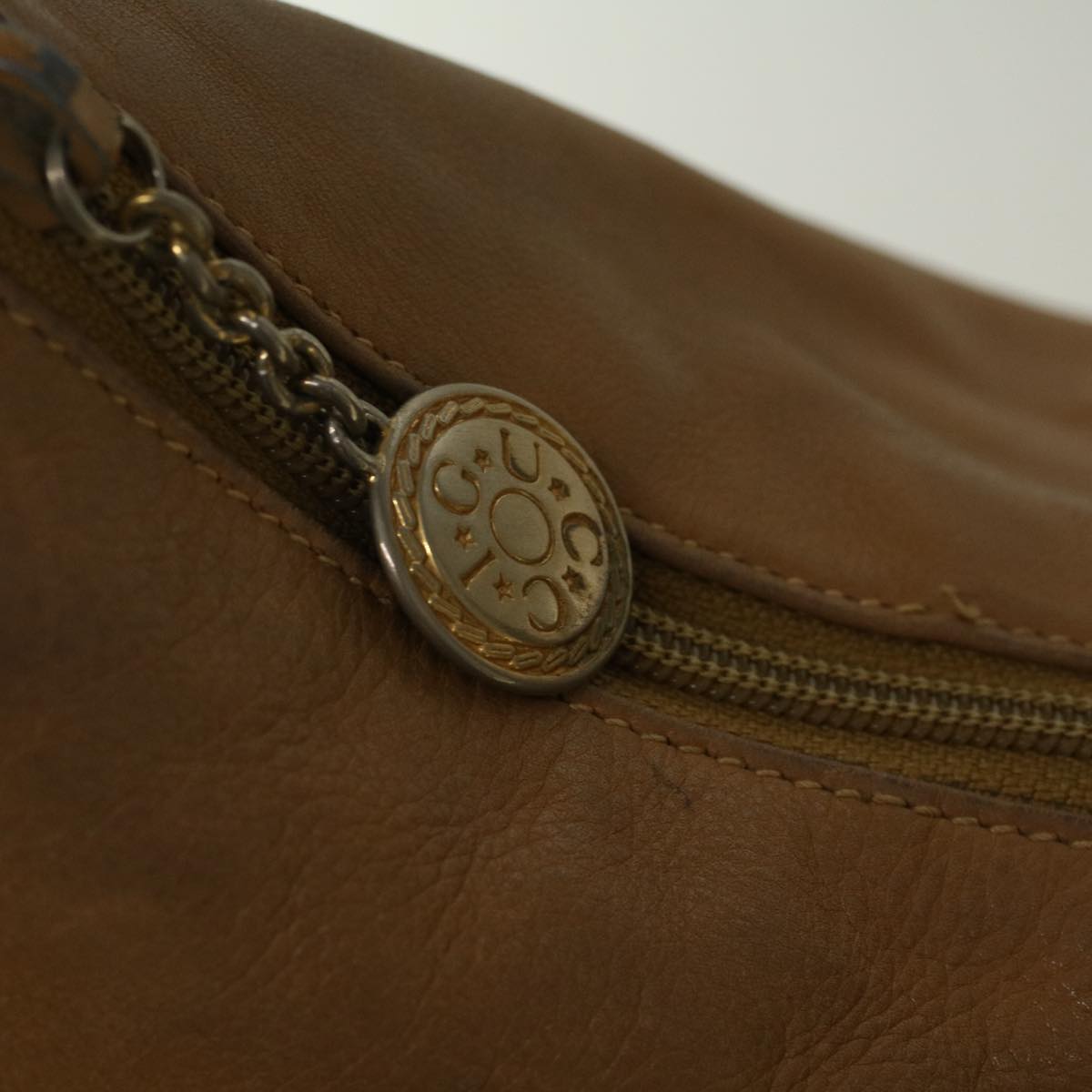 GUCCI Shoulder Bag Leather Beige 001 115 1373 bs8793