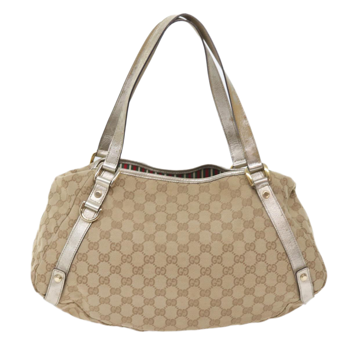 GUCCI GG Canvas Shoulder Bag Nylon Leather 3Set Beige Brown black bs8794
