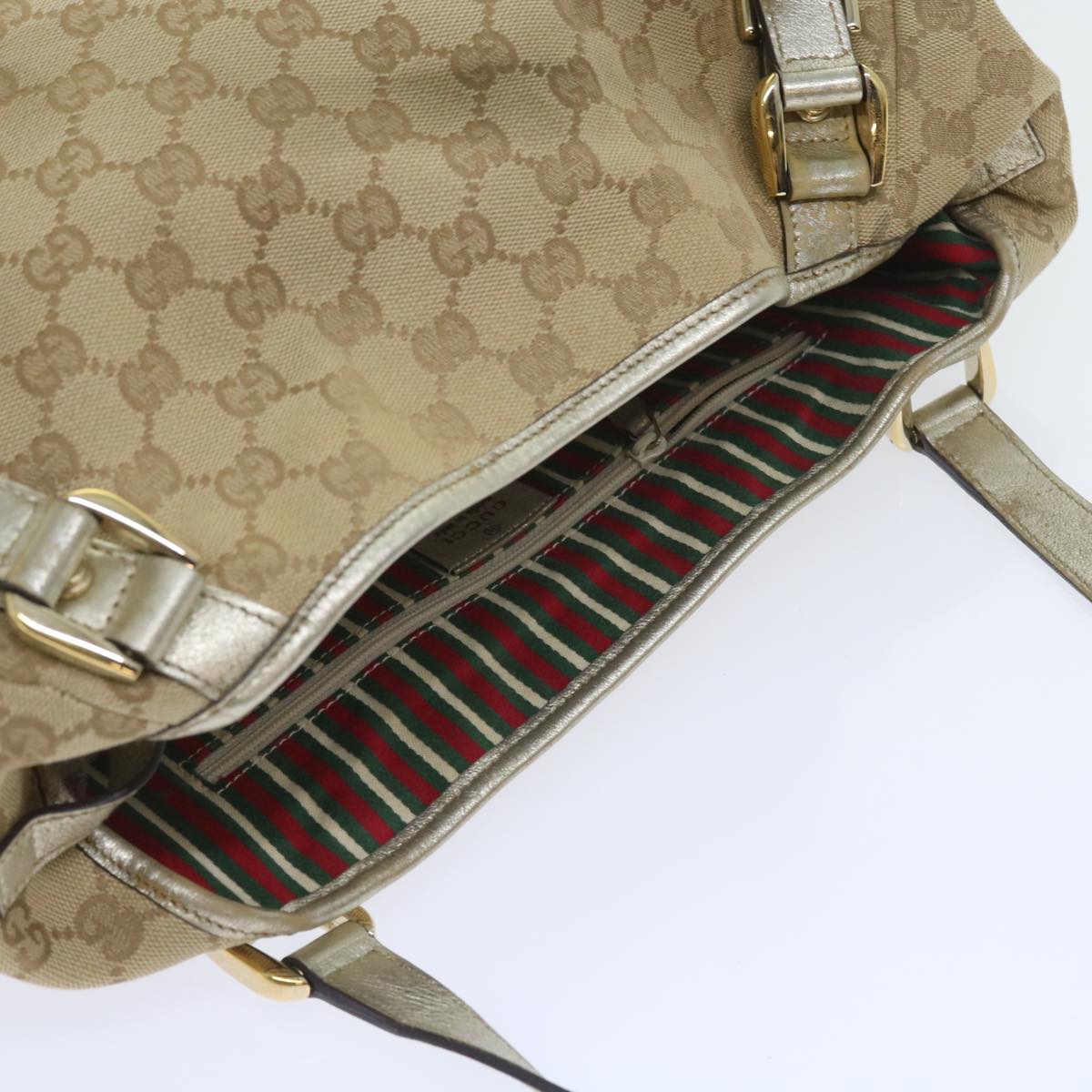 GUCCI GG Canvas Shoulder Bag Nylon Leather 3Set Beige Brown black bs8794