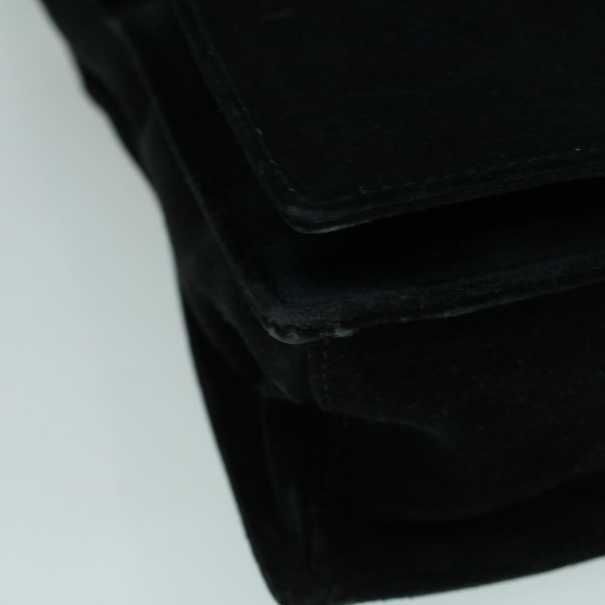 GUCCI Bamboo Shoulder Bag Suede Black 001 3243 200047 bs8922