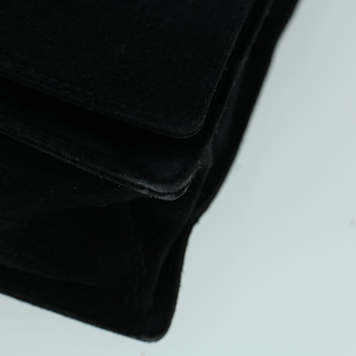 GUCCI Bamboo Shoulder Bag Suede Black 001 3243 200047 bs8922