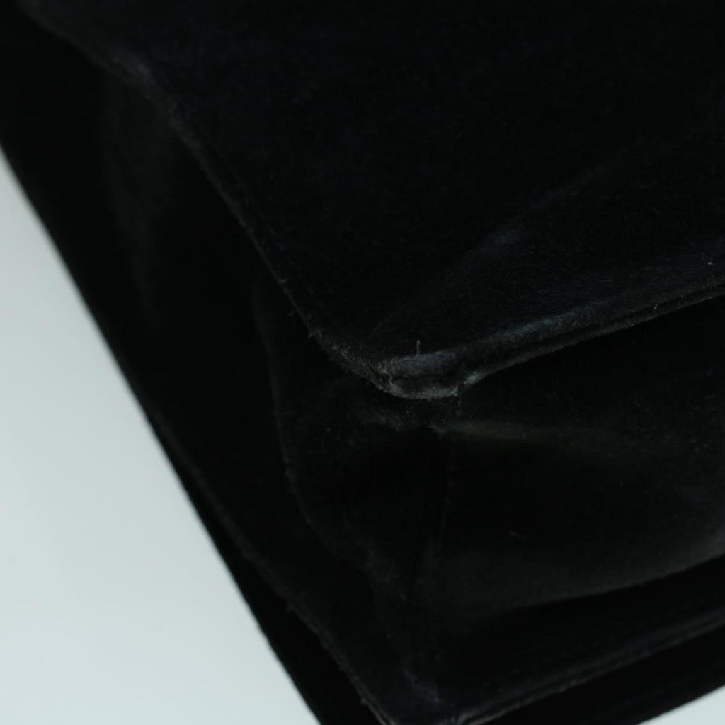 GUCCI Bamboo Shoulder Bag Suede Black 001 3243 200047 bs8922