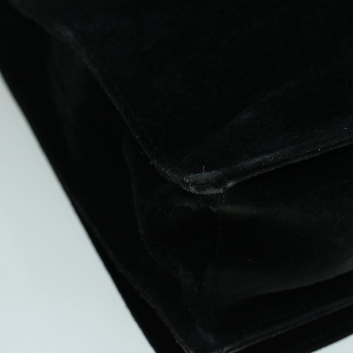 GUCCI Bamboo Shoulder Bag Suede Black 001 3243 200047 bs8922