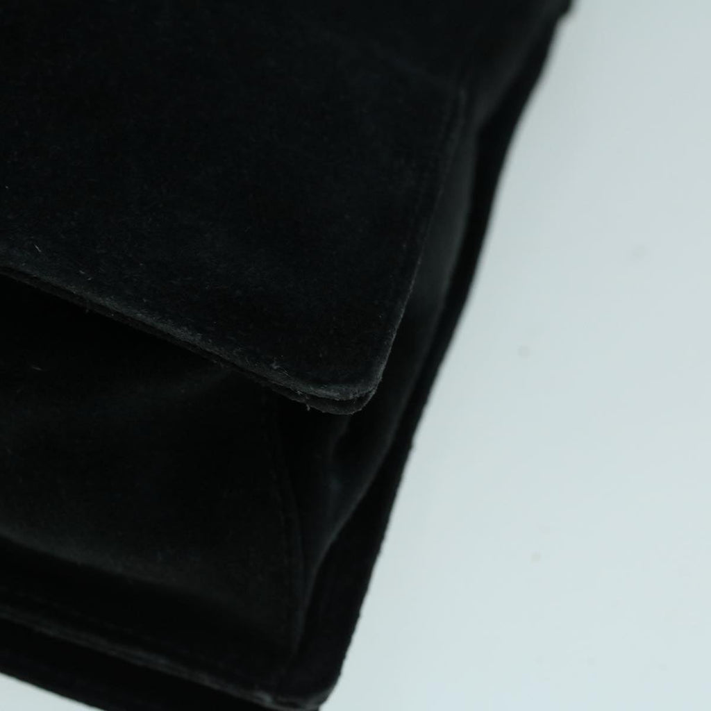 GUCCI Bamboo Shoulder Bag Suede Black 001 3243 200047 bs8922