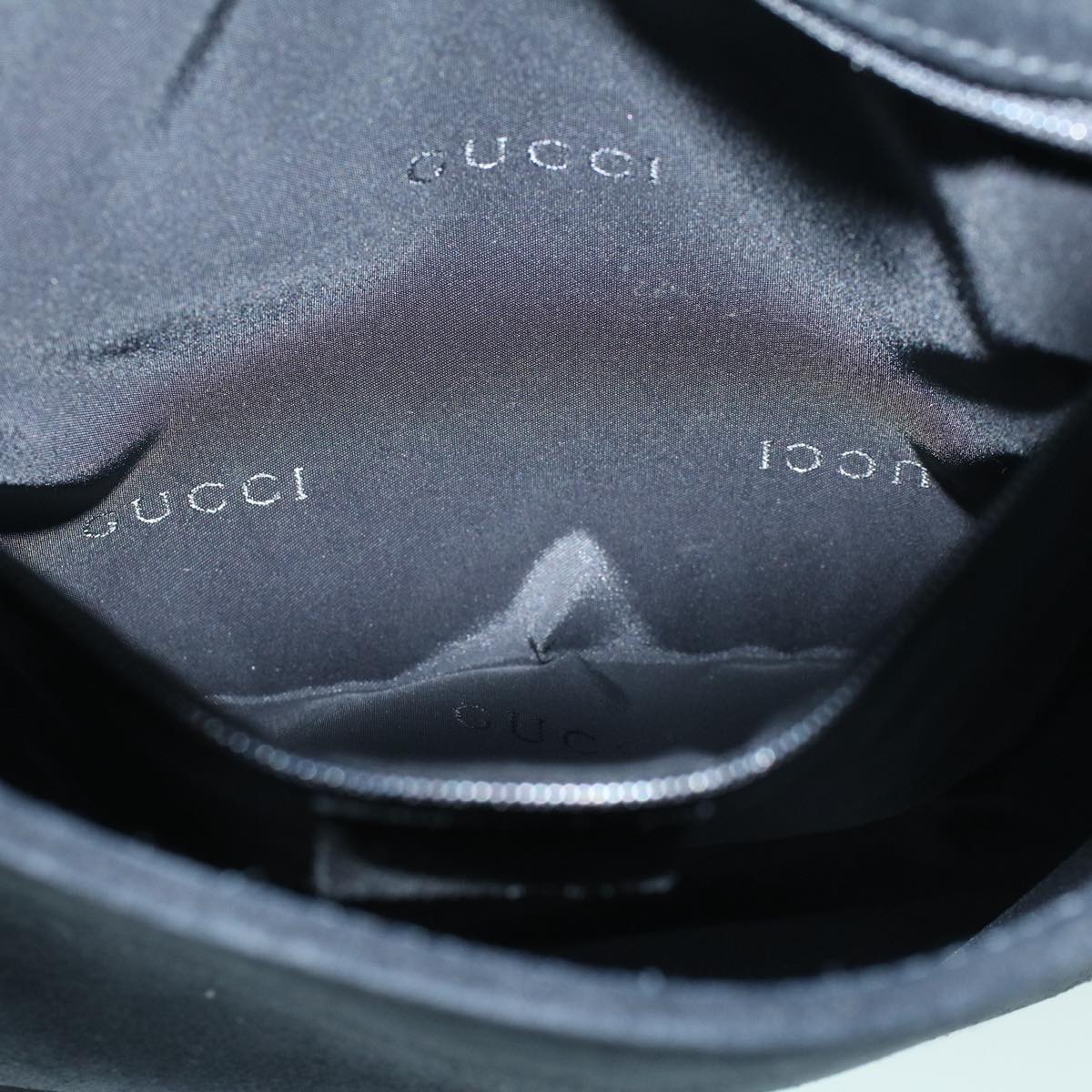 GUCCI Bamboo Shoulder Bag Suede Black 001 3243 200047 bs8922
