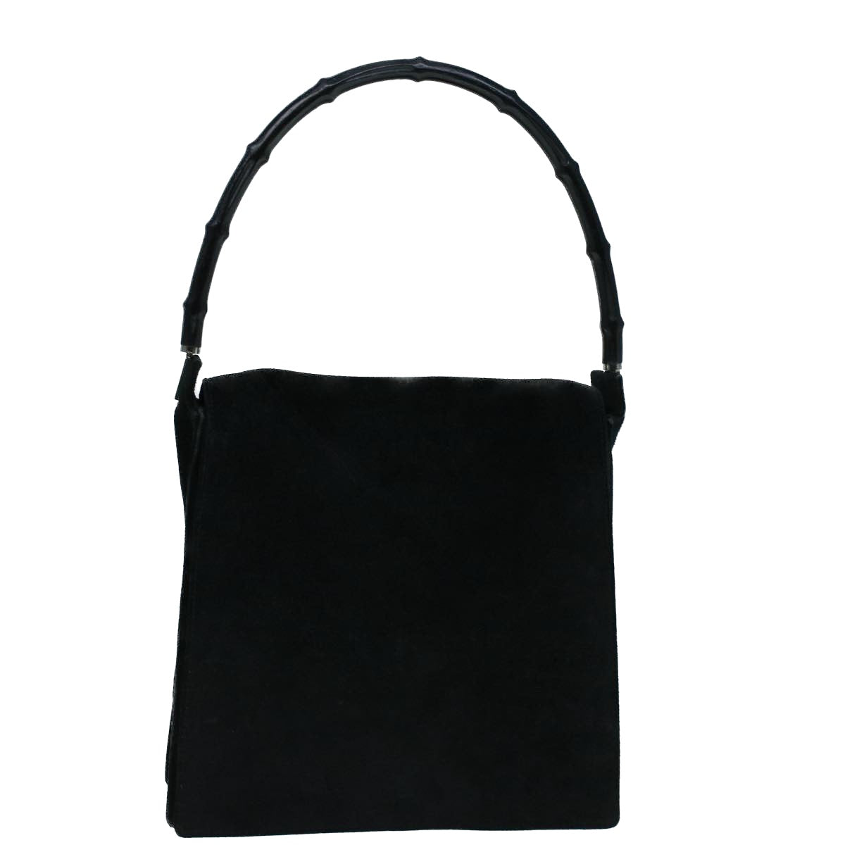 GUCCI Bamboo Shoulder Bag Suede Black 001 3243 200047 bs8922