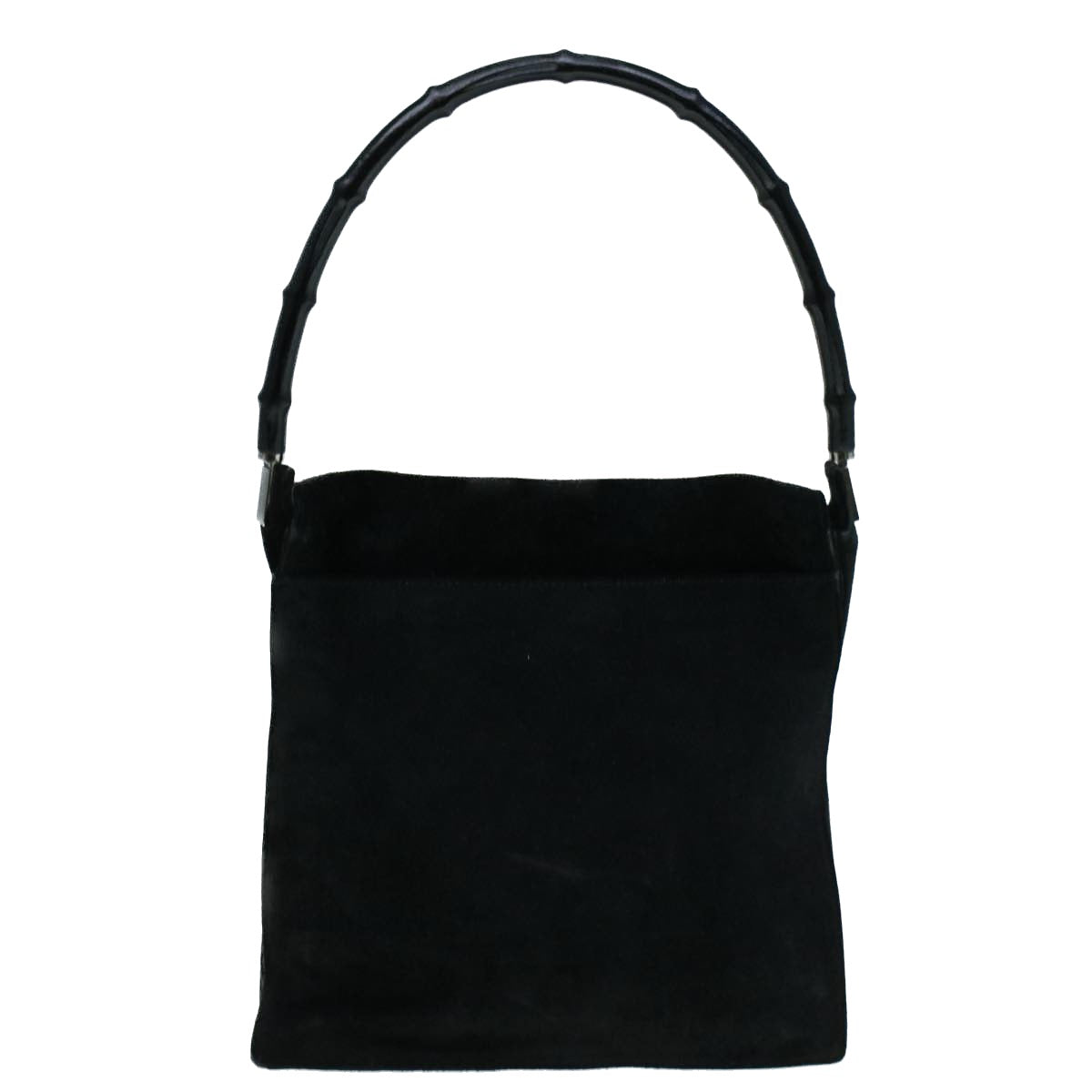 GUCCI Bamboo Shoulder Bag Suede Black 001 3243 200047 bs8922