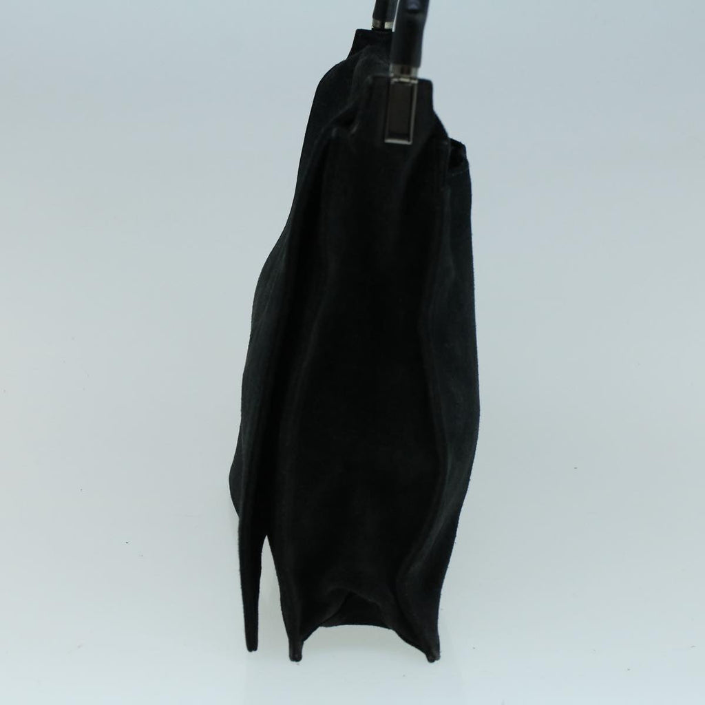 GUCCI Bamboo Shoulder Bag Suede Black 001 3243 200047 bs8922