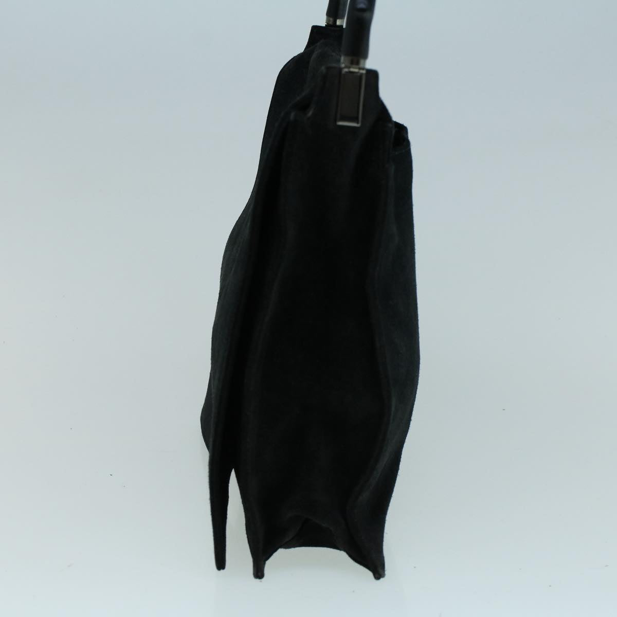 GUCCI Bamboo Shoulder Bag Suede Black 001 3243 200047 bs8922