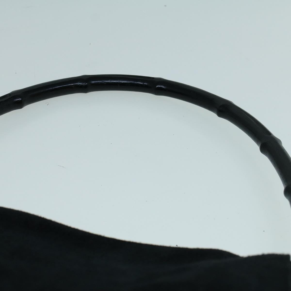 GUCCI Bamboo Shoulder Bag Suede Black 001 3243 200047 bs8922