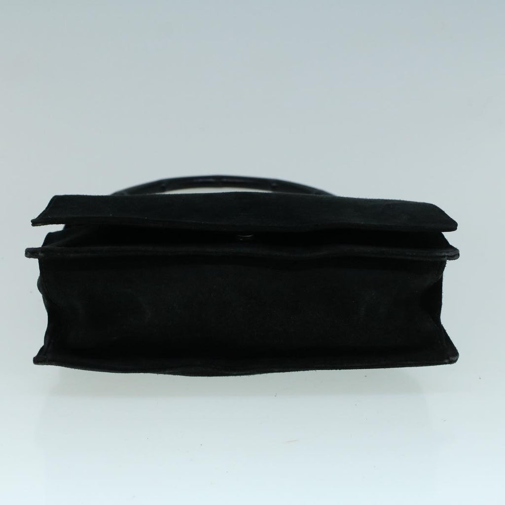 GUCCI Bamboo Shoulder Bag Suede Black 001 3243 200047 bs8922
