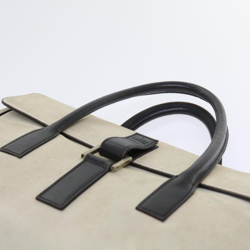GUCCI Hand Bag Suede White 000 0844 bs8960