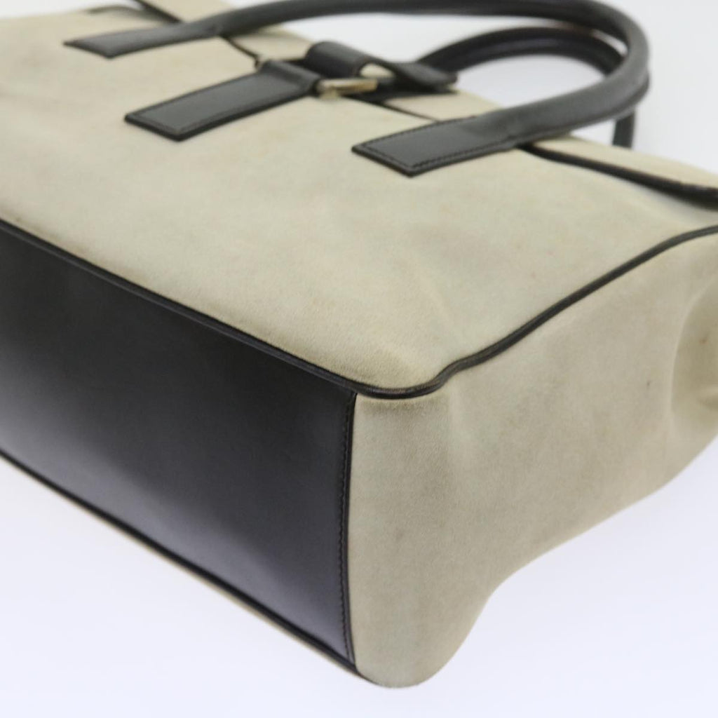 GUCCI Hand Bag Suede White 000 0844 bs8960