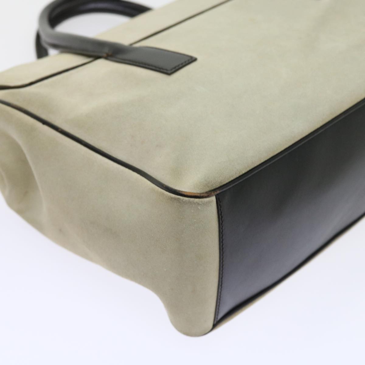 GUCCI Hand Bag Suede White 000 0844 bs8960