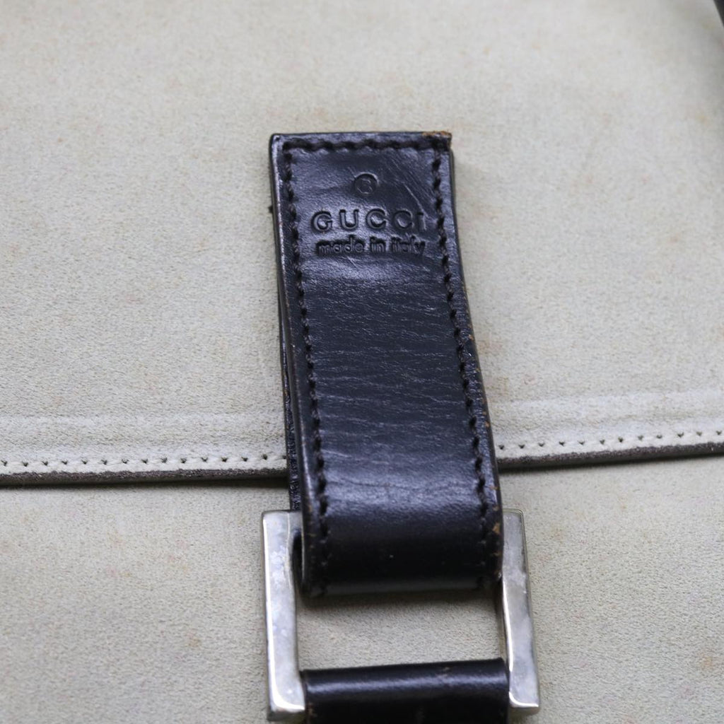 GUCCI Hand Bag Suede White 000 0844 bs8960