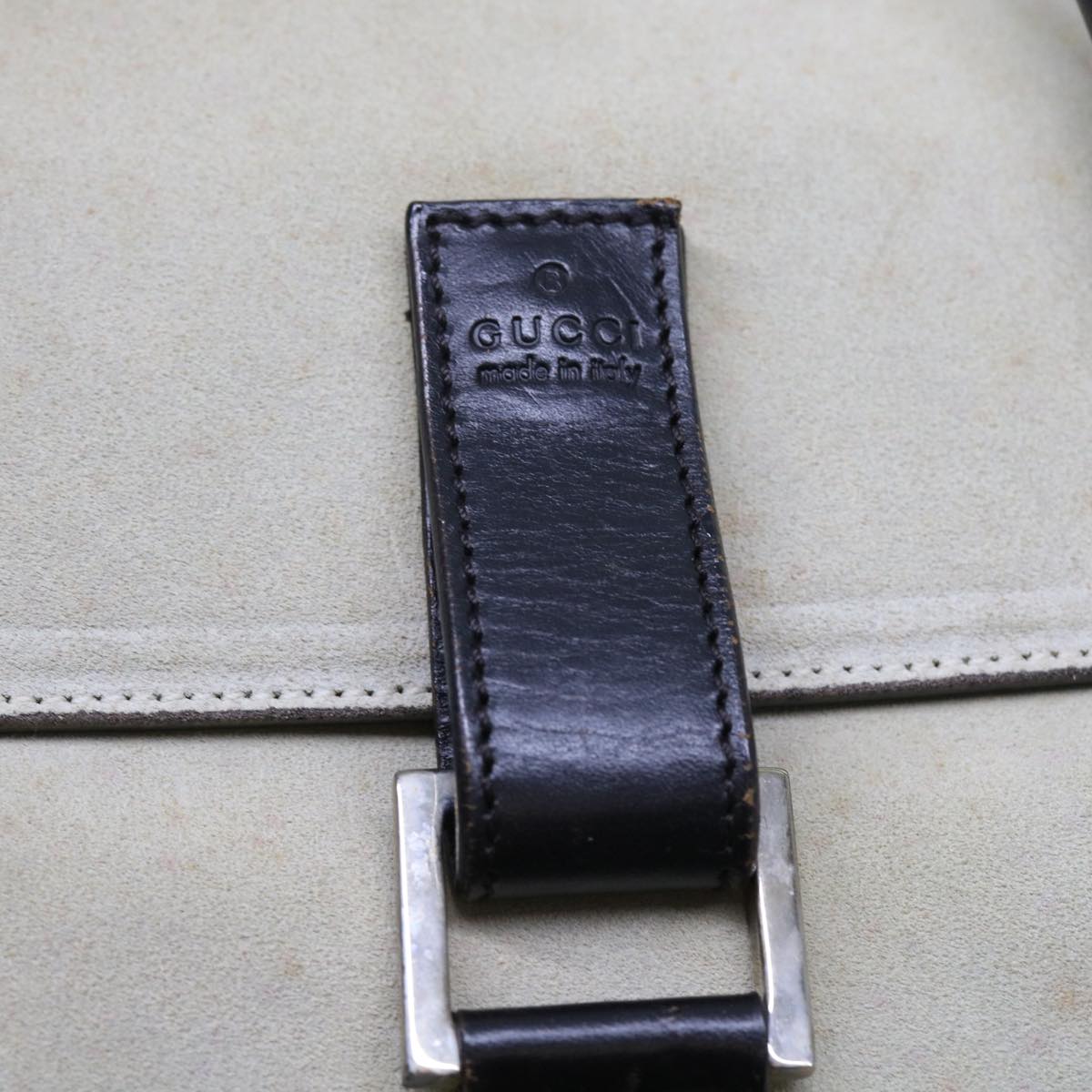 GUCCI Hand Bag Suede White 000 0844 bs8960