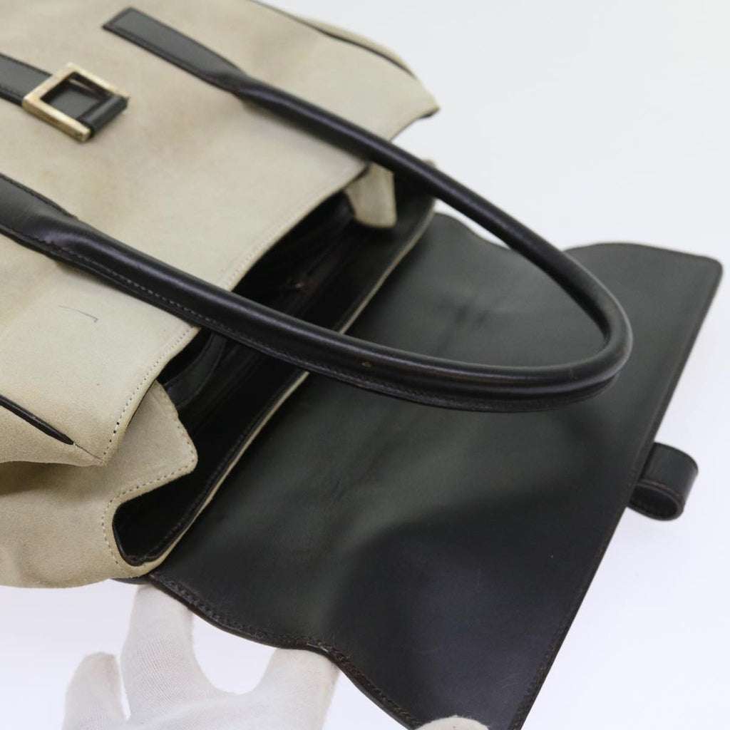 GUCCI Hand Bag Suede White 000 0844 bs8960
