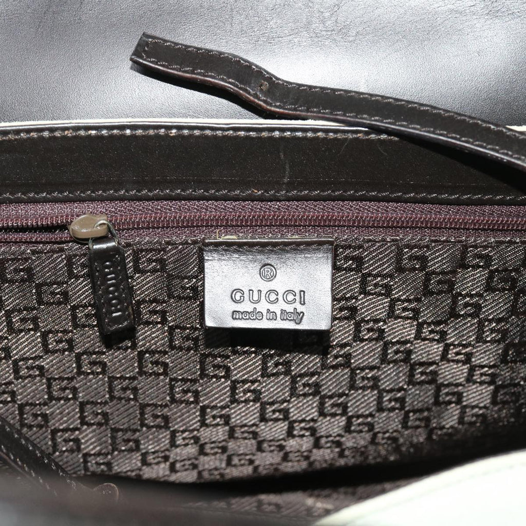 GUCCI Hand Bag Suede White 000 0844 bs8960