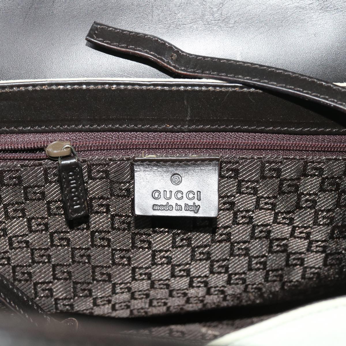 GUCCI Hand Bag Suede White 000 0844 bs8960