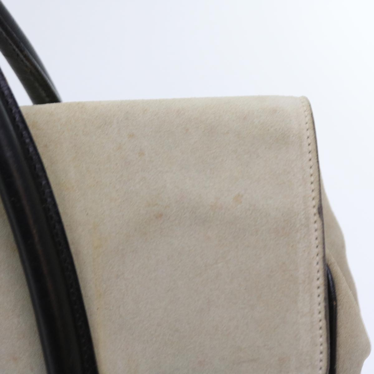 GUCCI Hand Bag Suede White 000 0844 bs8960