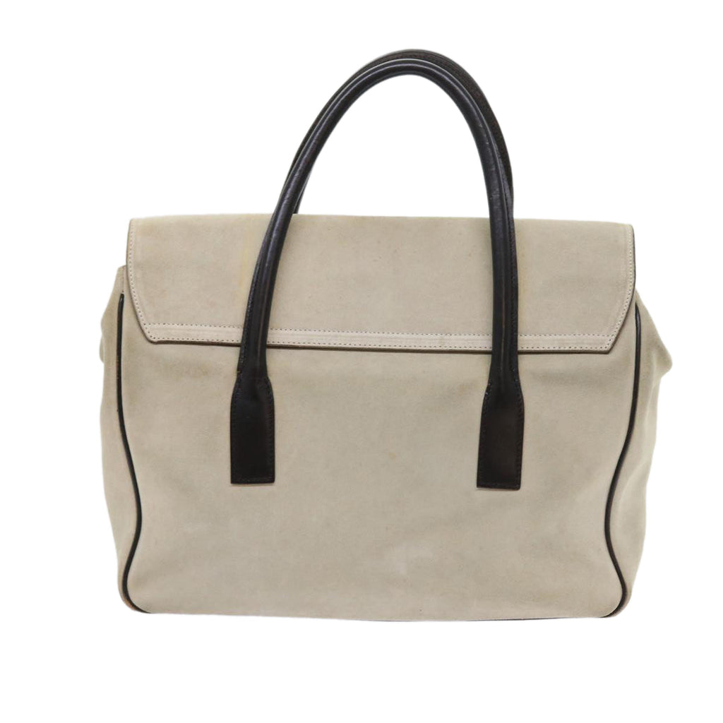 GUCCI Hand Bag Suede White 000 0844 bs8960