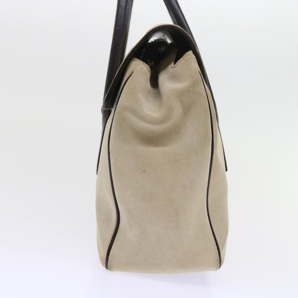 GUCCI Hand Bag Suede White 000 0844 bs8960