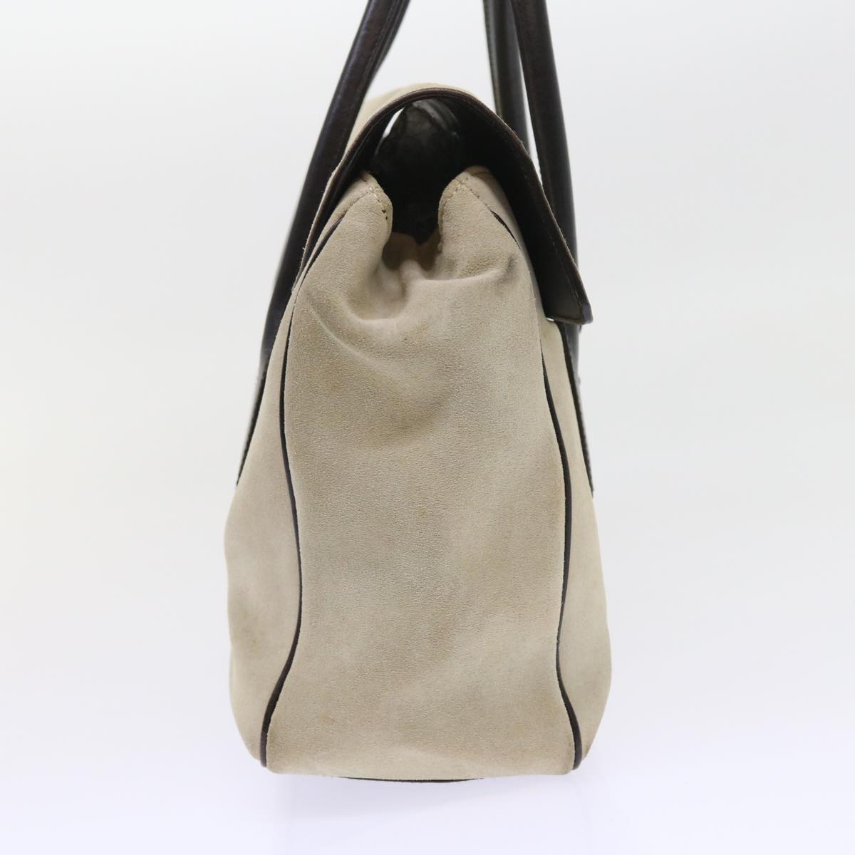 GUCCI Hand Bag Suede White 000 0844 bs8960