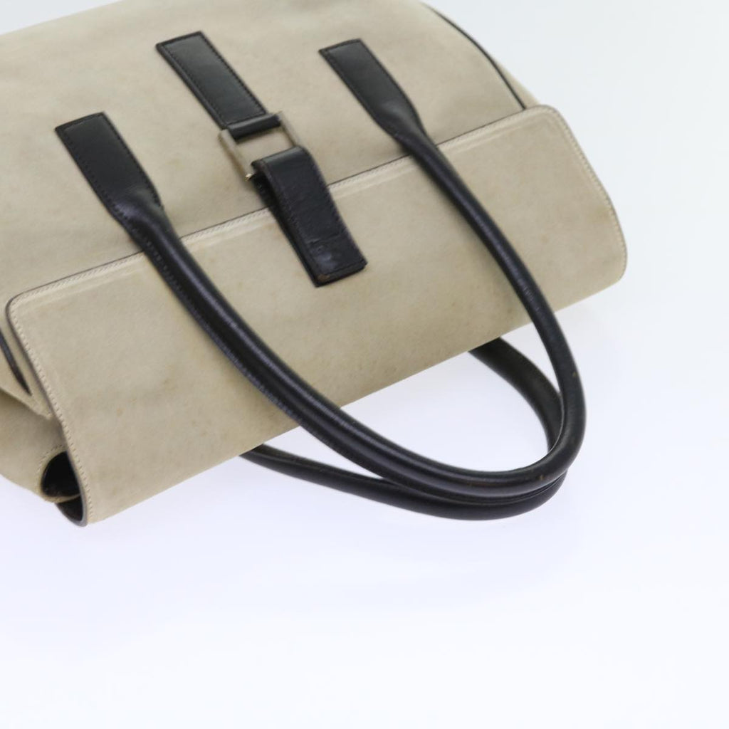 GUCCI Hand Bag Suede White 000 0844 bs8960