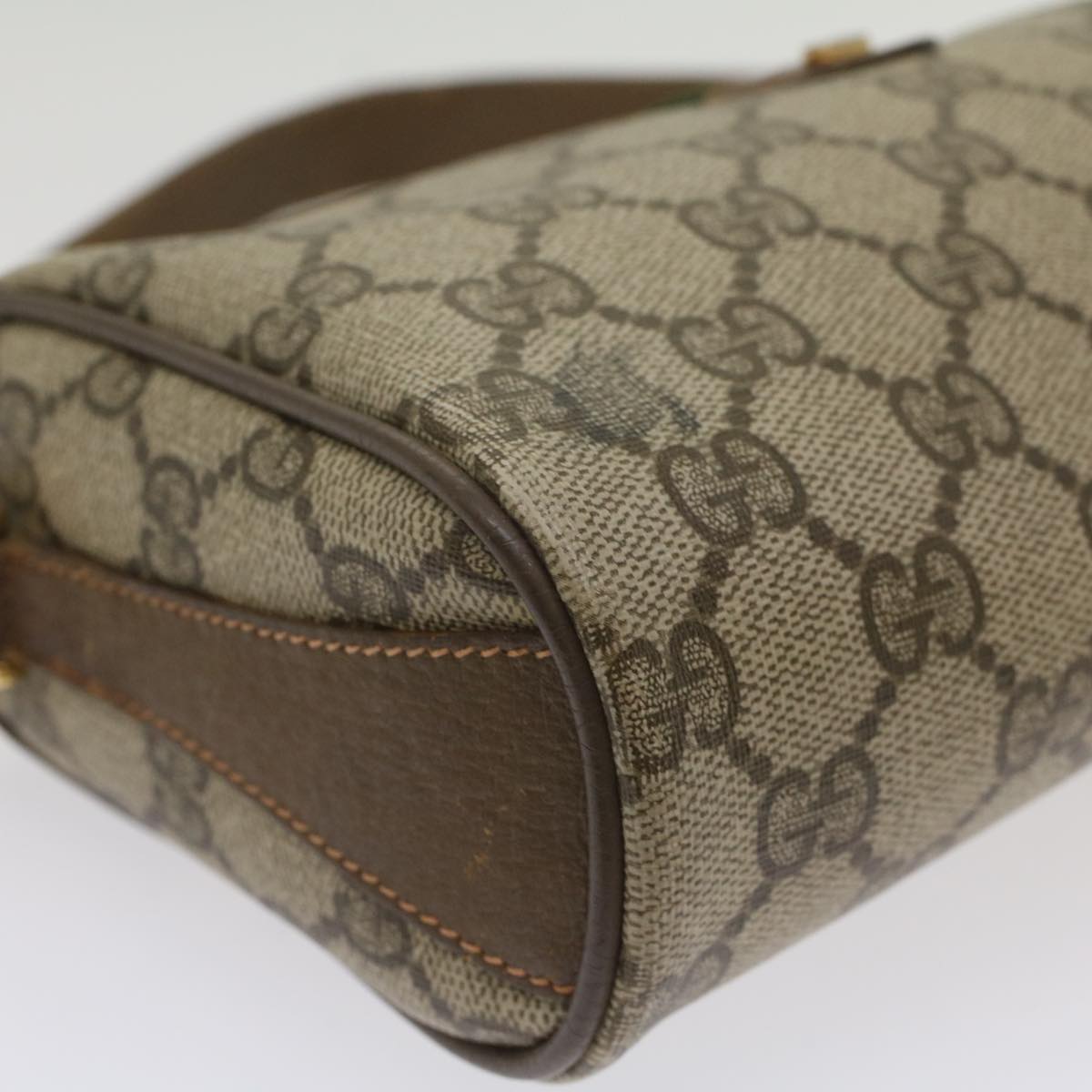 GUCCI GG Supreme Web Sherry Line Shoulder Bag Beige Red 89 02 018 bs9008