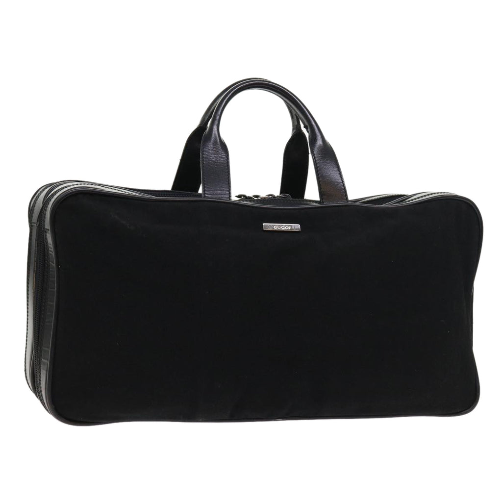 GUCCI Boston Bag Canvas Leather Black bs9009