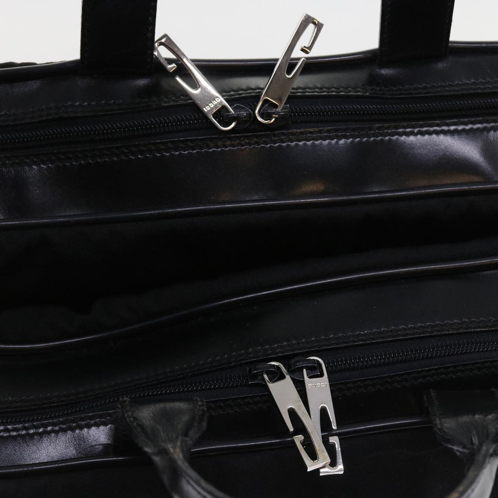 GUCCI Boston Bag Canvas Leather Black bs9009
