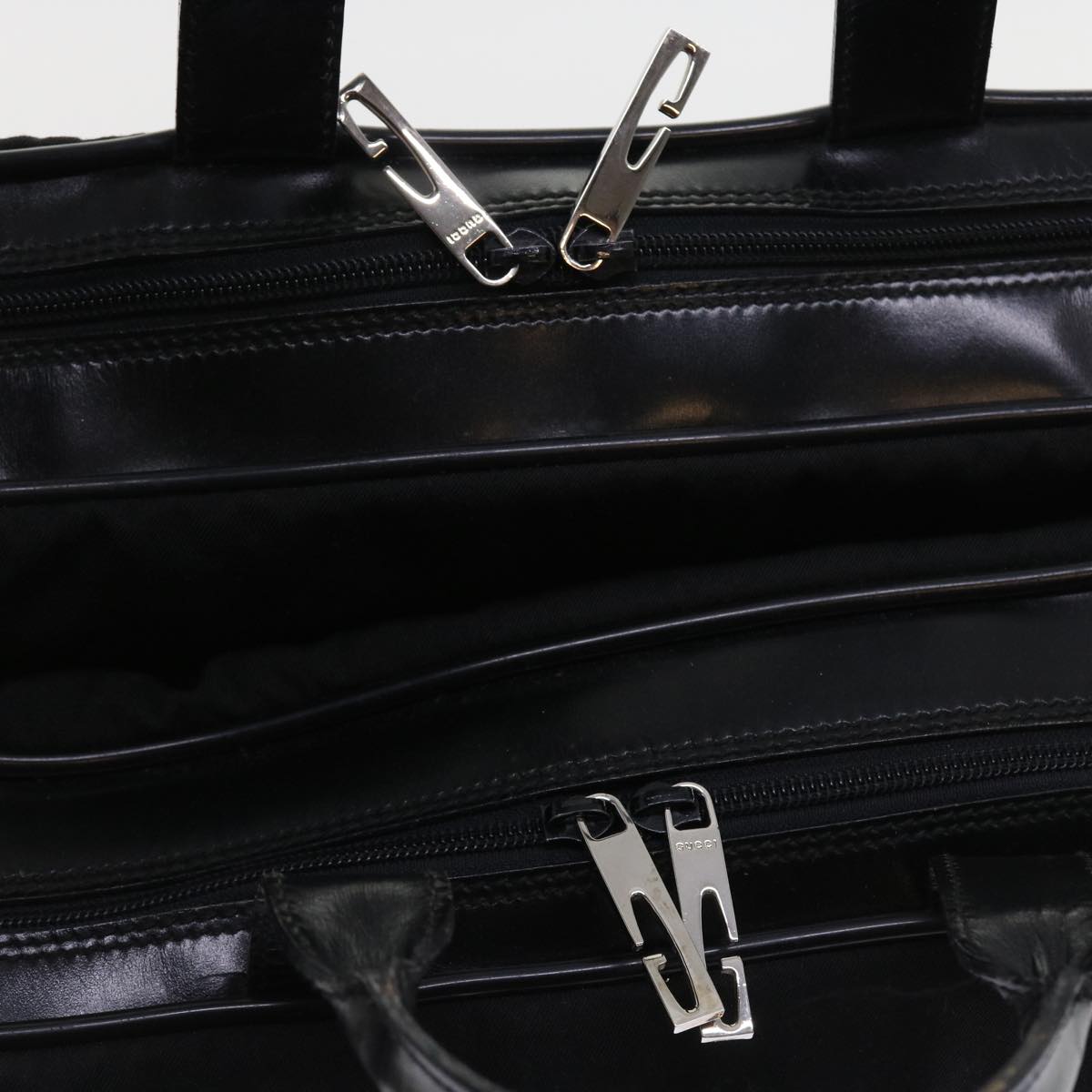 GUCCI Boston Bag Canvas Leather Black bs9009