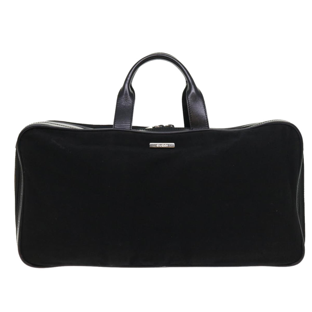 GUCCI Boston Bag Canvas Leather Black bs9009